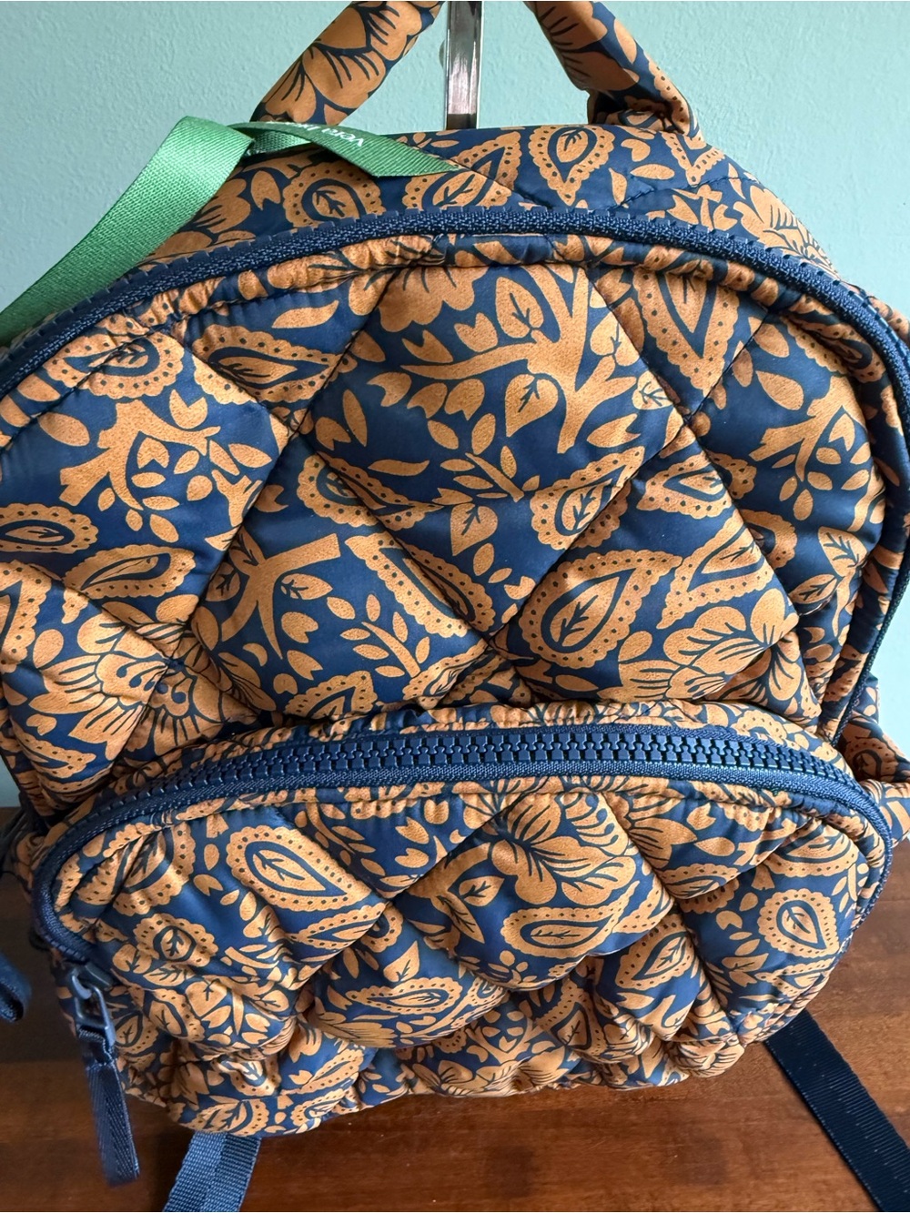 VERA BRADLEY Small Banbury Backpack-Lotus Montage Roasted Pecan - Picture 3 of 10